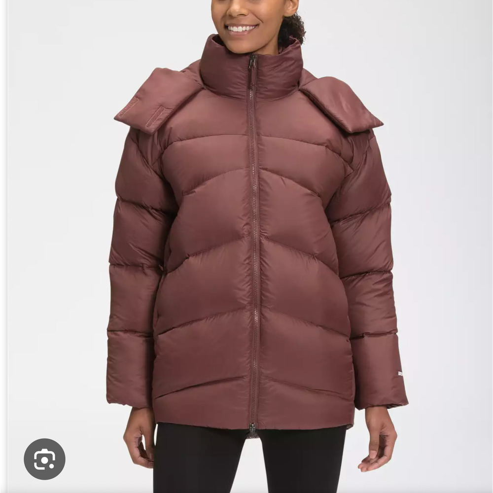 The North Face Palomar 550 Down Filled Maroon Parka Coat S Purple Puffer Jacket